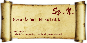 Szerémi Nikolett névjegykártya