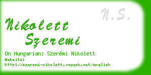nikolett szeremi business card